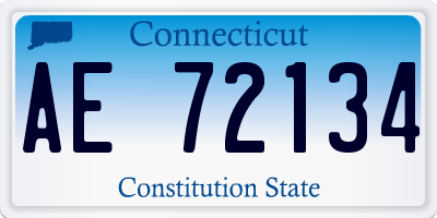 CT license plate AE72134
