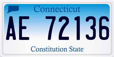 CT license plate AE72136