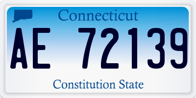 CT license plate AE72139