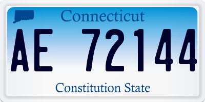 CT license plate AE72144