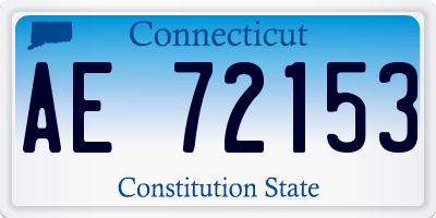 CT license plate AE72153