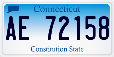 CT license plate AE72158