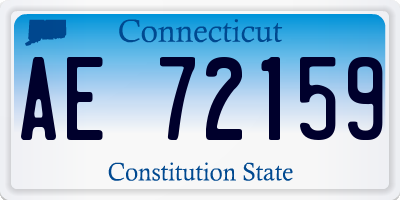 CT license plate AE72159