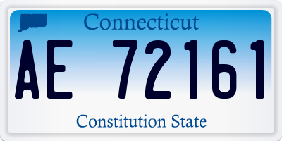 CT license plate AE72161