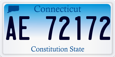 CT license plate AE72172