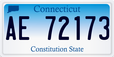 CT license plate AE72173
