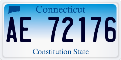 CT license plate AE72176