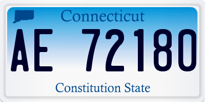 CT license plate AE72180