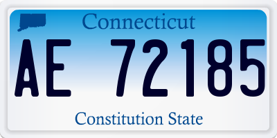 CT license plate AE72185