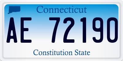 CT license plate AE72190