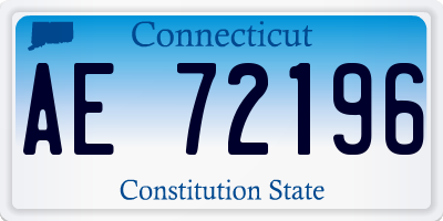 CT license plate AE72196