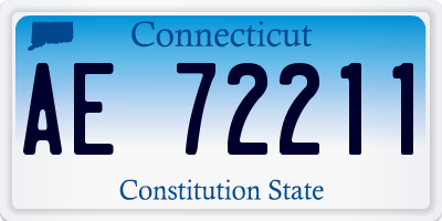 CT license plate AE72211