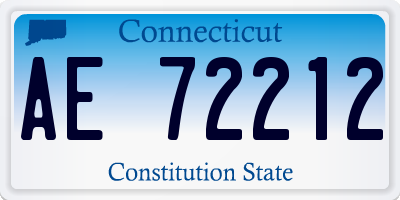 CT license plate AE72212