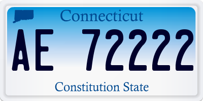 CT license plate AE72222