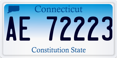 CT license plate AE72223
