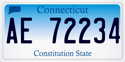 CT license plate AE72234