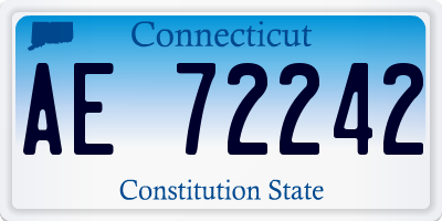CT license plate AE72242