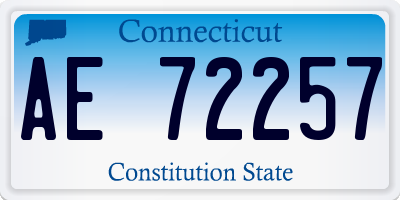 CT license plate AE72257