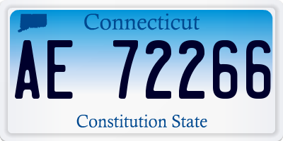 CT license plate AE72266