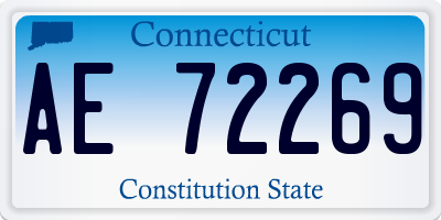 CT license plate AE72269
