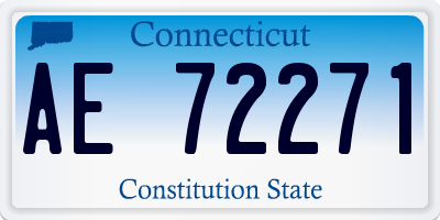 CT license plate AE72271