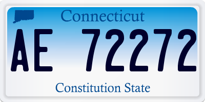 CT license plate AE72272