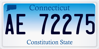 CT license plate AE72275