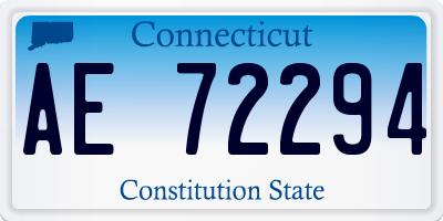 CT license plate AE72294