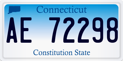 CT license plate AE72298