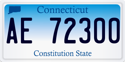 CT license plate AE72300