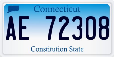 CT license plate AE72308