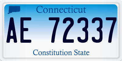 CT license plate AE72337