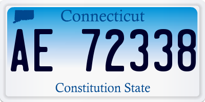 CT license plate AE72338