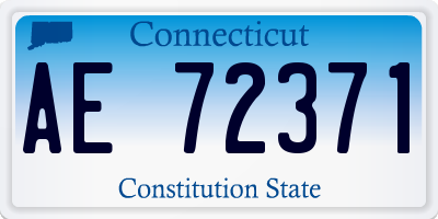 CT license plate AE72371