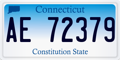 CT license plate AE72379