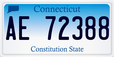 CT license plate AE72388