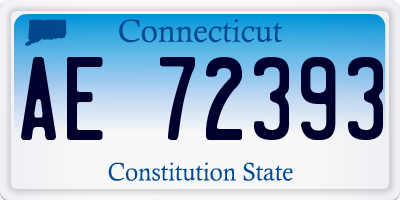 CT license plate AE72393