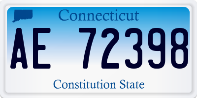 CT license plate AE72398