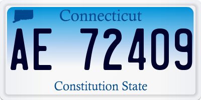 CT license plate AE72409