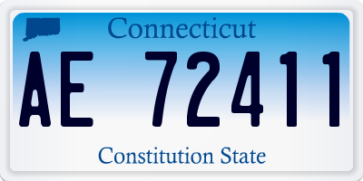 CT license plate AE72411