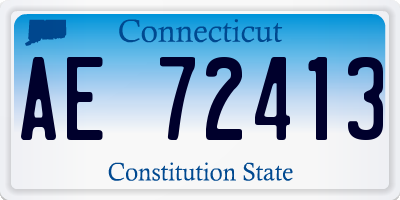 CT license plate AE72413