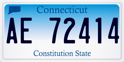 CT license plate AE72414