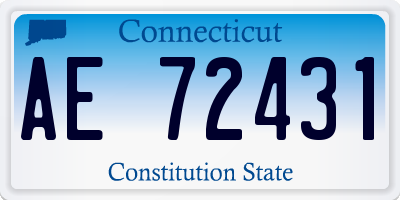 CT license plate AE72431