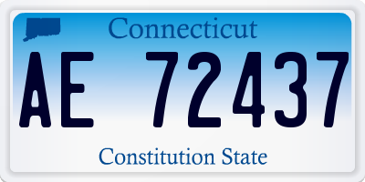CT license plate AE72437