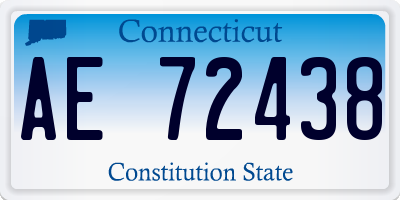CT license plate AE72438