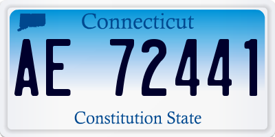 CT license plate AE72441
