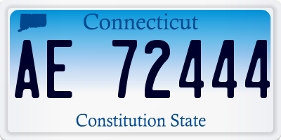 CT license plate AE72444