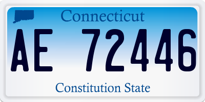 CT license plate AE72446
