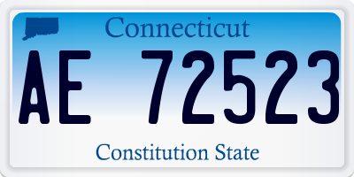 CT license plate AE72523