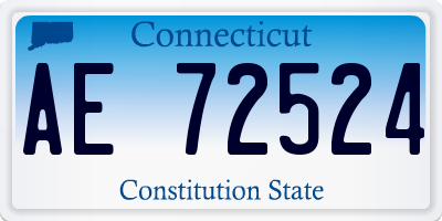 CT license plate AE72524